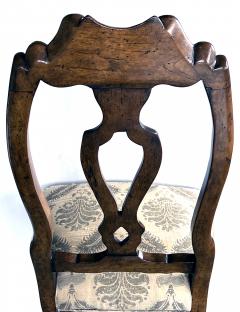Set of Six Italian Rococo Style Carved Walnut Side Dining Chairs - 4523948