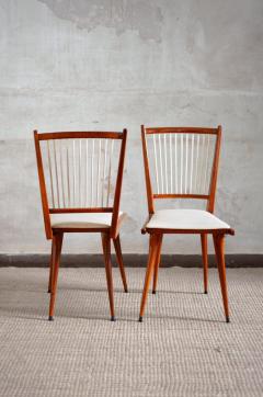 Set of Six Lacquered Wooden Chairs 1950s - 4642723