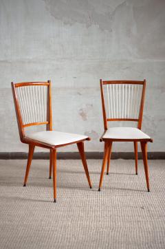 Set of Six Lacquered Wooden Chairs 1950s - 4642725