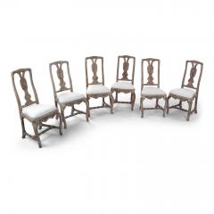 Set of Six Late Baroque Swedish Dining Chairs - 2844984