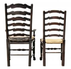 Set of Six Late Georgian Elmwood Windsor Dining Chairs - 3787028
