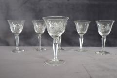 Set of Six Liqueur Crystal Glasses with Refined Decoration - 3525071