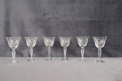 Set of Six Liqueur Crystal Glasses with Refined Decoration - 3525072