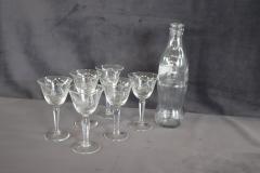 Set of Six Liqueur Crystal Glasses with Refined Decoration - 3525074