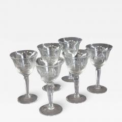 Set of Six Liqueur Crystal Glasses with Refined Decoration - 3530022