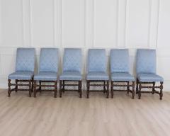 Set of Six Lombard Walnut Reel Turned Dining Chairs Early 18th Century - 4571793