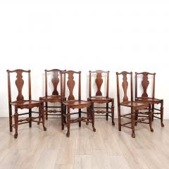 Set of Six Oak Lancashire English Chairs 19th century or earlier - 3972244