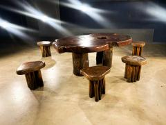 Set of Six Sculptural Den ncia Stools in Solid Reclaimed Wood Lot 765A - 4511721