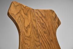 Set of Six Solid Oak Brutalist Dining Chairs Europe 1950s - 4240286