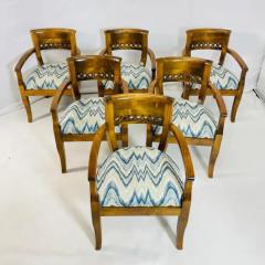 Set of Six Solid Wood Dining Room Armchairs USA 1970s - 3948778