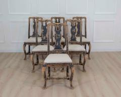 Set of Six Swedish Baroque Chairs Circa 1750 - 4722886