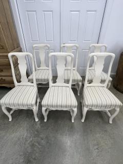 Set of Six Swedish Rococo Dining Chairs - 3777817