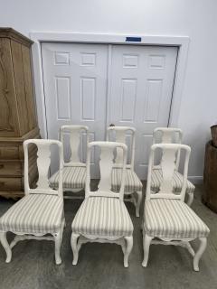 Set of Six Swedish Rococo Dining Chairs - 3777818