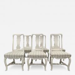 Set of Six Swedish Rococo Dining Chairs - 3779870