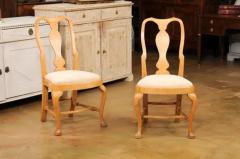 Set of Six Swedish Rococo Style 1890s Dining Room Side Chairs with Carved Splats - 3509163