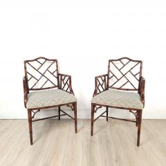 Set of Six Vintage Chinese Chippendale Style Chairs - 3804120