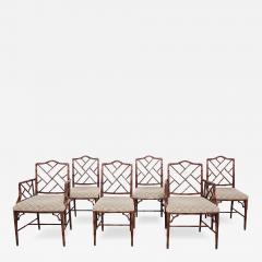 Set of Six Vintage Chinese Chippendale Style Chairs - 3805051