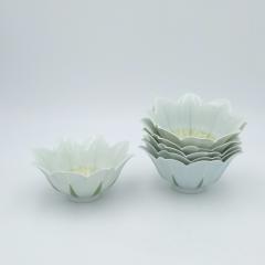 Set of Six Vintage German Lotus Bowls - 4137181