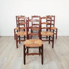 Set of Six Vintage Ladder Back Side Chairs circa 1920s - 2730431