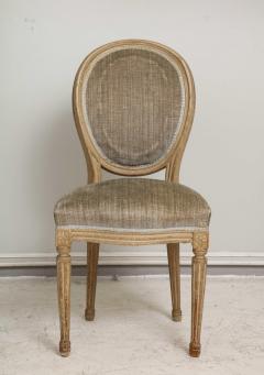 Set of Six Vintage Louis XVI Style Painted Dining Room Chairs - 2067150