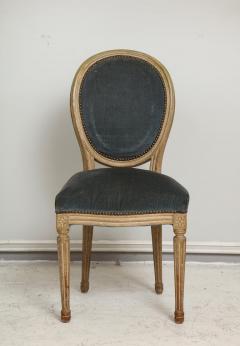 Set of Six Vintage Louis XVI Style Painted Dining Room Chairs - 2067160