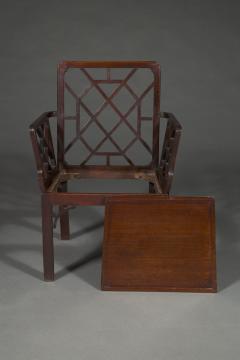 Set of Six unusual George III mahogany cockpen armchairs of generous scale - 4217723