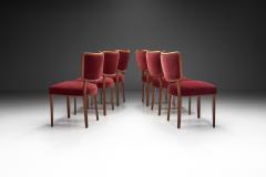 Set of Swedish Modern Upholstered Dining Chairs Sweden 1950s - 3458256