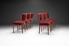 Set of Swedish Modern Upholstered Dining Chairs Sweden 1950s - 3458257