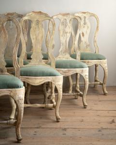 Set of Ten 18th Century Swedish Rococo Dining Chairs - 4822303