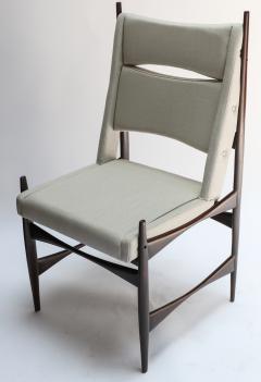 Set of Ten 1960s Brazilian Dining Chairs in Beige Linen - 983096