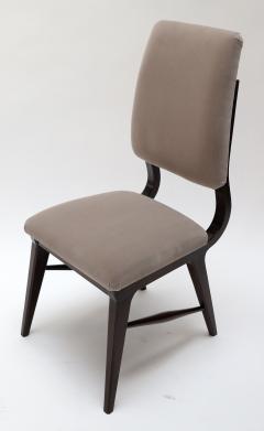 Set of Ten 1970s Brazilian Dining Chairs in Grey Velvet - 289163