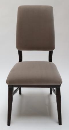 Set of Ten 1970s Brazilian Dining Chairs in Grey Velvet - 289164