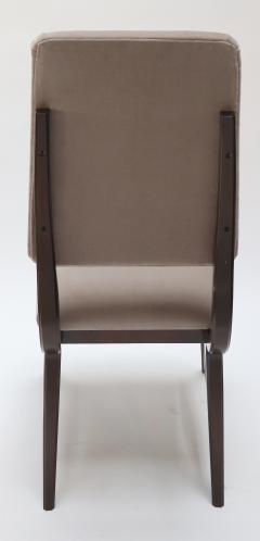 Set of Ten 1970s Brazilian Dining Chairs in Grey Velvet - 289166