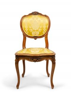 Set of Ten French Louis XV Gold Damask Side Chairs - 1419711