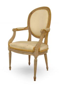 Set of Ten French Louis XVI Stripped Bleach Dining Chairs - 1419024