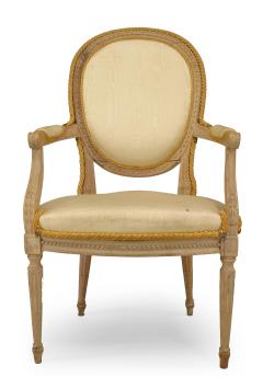 Set of Ten French Louis XVI Stripped Bleach Dining Chairs - 1419025