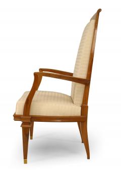 Set of Ten French White Muslin Arm Chairs - 1378622