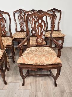 Set of Ten Italian Fruitwood Provincial Dining Chairs circa 1920 - 4649795