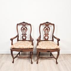 Set of Ten Italian Fruitwood Provincial Dining Chairs circa 1920 - 4649805