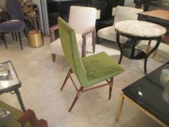 Set of Ten Italian Mid Century Modern Dining Chairs With Brass Mounts - 515382