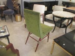 Set of Ten Italian Mid Century Modern Dining Chairs With Brass Mounts - 515384