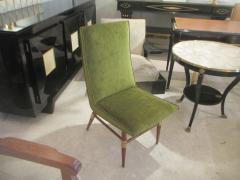 Set of Ten Italian Mid Century Modern Dining Chairs With Brass Mounts - 515385