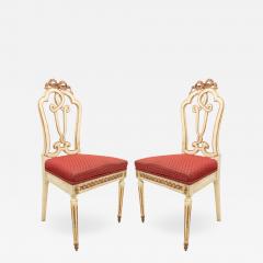 Set of Ten Italian Venetian Painted Side Chairs - 1421220