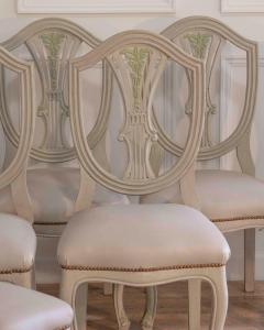 Set of Ten Louis XV Louis XVI Transition Style Chairs France 20th Century - 4480993