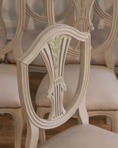 Set of Ten Louis XV Louis XVI Transition Style Chairs France 20th Century - 4481009