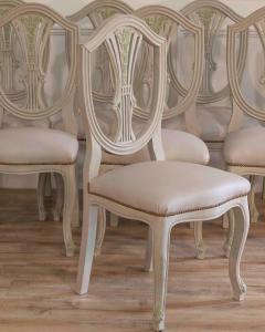 Set of Ten Louis XV Louis XVI Transition Style Chairs France 20th Century - 4481010