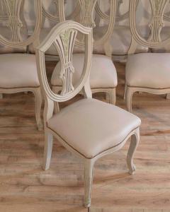 Set of Ten Louis XV Louis XVI Transition Style Chairs France 20th Century - 4481016