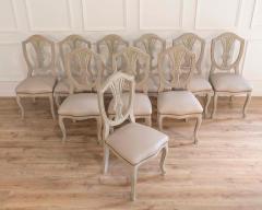 Set of Ten Louis XV Louis XVI Transition Style Chairs France 20th Century - 4481049