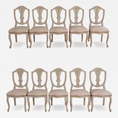 Set of Ten Louis XV Louis XVI Transition Style Chairs France 20th Century - 4483664
