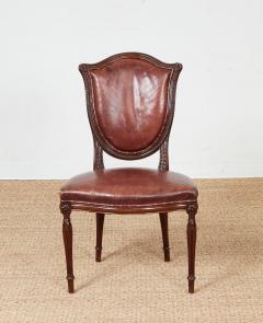 Set of Ten Shield Back Leather Dining Chairs - 4324910